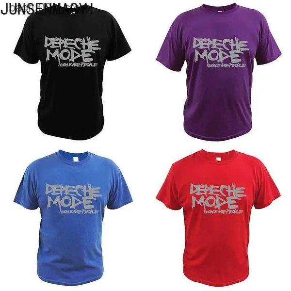 Erkek Tişörtler Depeche-Mode insanlar insanlar T-shirt İngilizce elektronik müzik grubu tee rahat yaz pamuklu en iyi kıyafetler artı tees xs-3xl q240220