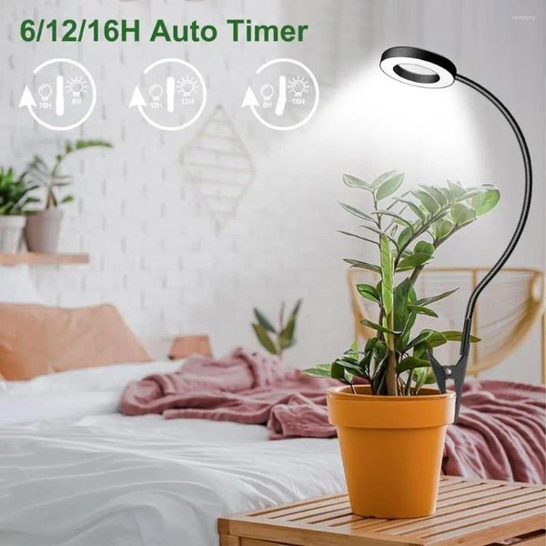 Grow Lights Plants Small Plants Light Indoor Plant Alto brilho LED de clipe de clipe com 360 graus para completo