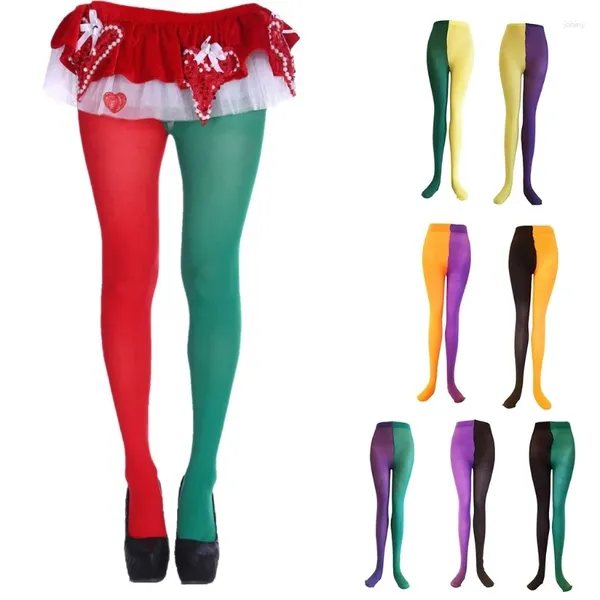 Meias femininas meia-calça de natal cor sortida cintura alta saco pé fino ajuste confortável base all-match