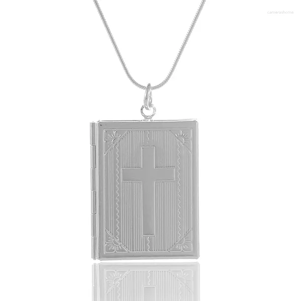 Catene Collana croce unisex alla moda Collana di gioielli in argento sterling alla moda con pendenti per collane lunghe a catena da donna