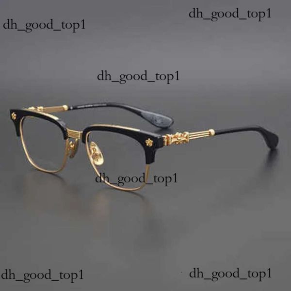 Ch Cross Sunglasses Frames Designer Coração Homens Óculos Pure Titanium Gold Óculos Placa Miopia Chromes Mulheres Marca Chromes Óculos de Sol de Mulheres Óculos 758