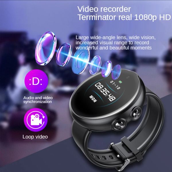Gravador SRUTON V10 Gravador de Áudio Digital Ativado por Voz Relógio Ditafone Esportes Pedômetro HIFI Leitor de Música Relógio de Pulso Inteligente MP3