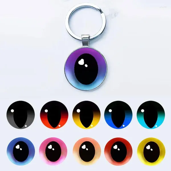 Брелки эллиптические зрачки с разноцветными глазами, стеклянный кулон с кабошоном, подарки для женщин, сумка DZW751