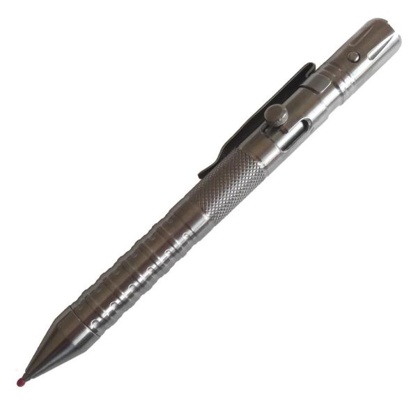 EDC Outdoor Camping Überleben Taktische Selbstverteidigung Bolt Action Stift Titan Glas Breaker LED Taschenlampe Pen2020387
