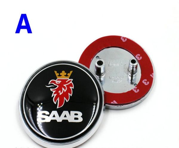 68 mm für SAAB 93 93 95 Heck-Kofferraum-Abzeichen, Kofferraum-Emblem, Motorhauben-Ornamente, für Saab-Emblem, 2 Pins5762934