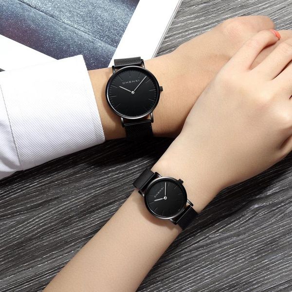 Relógios de pulso Chenxi 076h Quartz Moda Casais Relógio de Pulso Homens e Relógio Mulheres Relógios Relogios Feminino Montres Homme