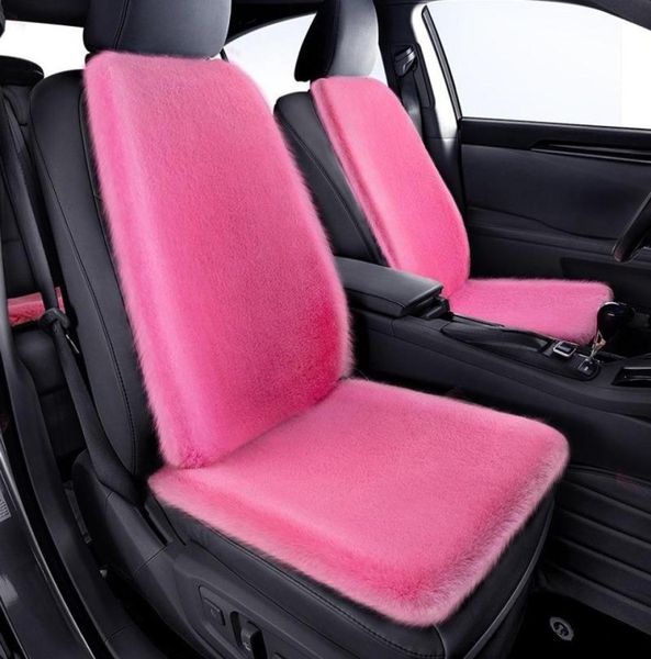 Autositzbezüge, modischer Plüschbezug, universell einsetzbar, rosa, beige, blau, künstliches Kissen, Winter-Warmschutz, 2140670