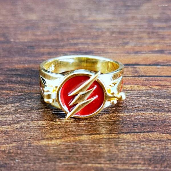 Cluster-Ringe The Flash Season Cosplay S925 Sterling Silber Ring Herren Liebhaber Weihnachtsgeschenk Schmuck