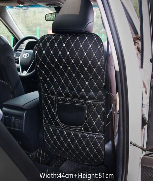 Autocovers Tappetini anticalcio per auto in pelle PU Coprisedile per sedile posteriore per auto Organizzatore per sedile posteriore per auto con tasche interne Acce8033456