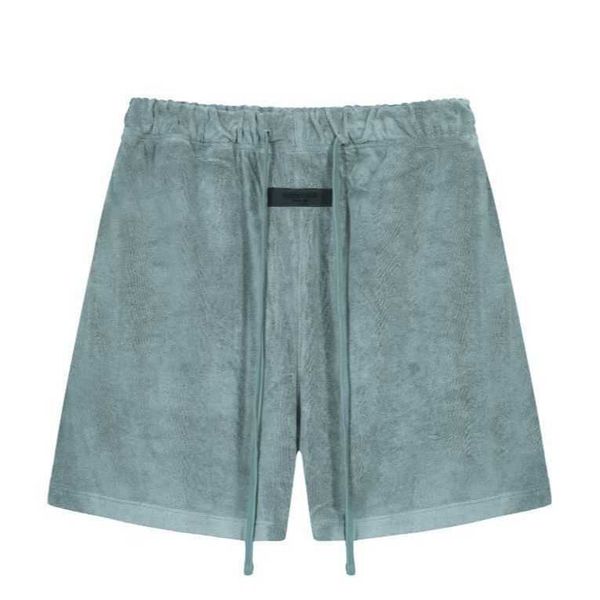 2024 Shorts Fashion Designer Brand Essentiashorts da uomo e femminile da uomo in flanella a doppio filo threel in flanella a colori solidi corse casual caprista estate p3o