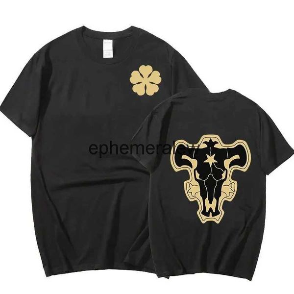 Herren T-Shirts Black Clover Doppelseitiger Druck Anime T-Shirt Männer Harajuku Grafik T-Shirt Streetwear Cooles T-Shirt Hip Hop Tops T-Shirt shritH24220