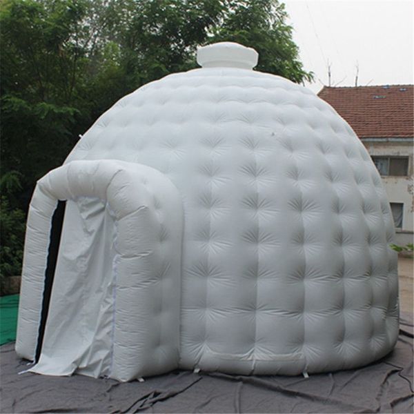 10 mD (33 piedi) con ventilatore Tende personalizzate Tenda igloo gonfiabile con palloncino a cupola bianca per bambini Tenda pop-up per matrimoni, feste in giardino, rifugio per eventi con tappetino