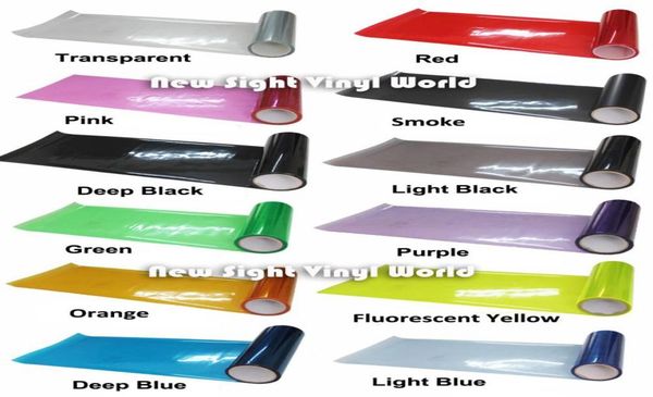 13 colori disponibili Pellicola per lampada automatica Faro fanale posteriore Vinile Fumo Pellicola per fari per auto Tinta Dimensioni 0310MRoll9355549