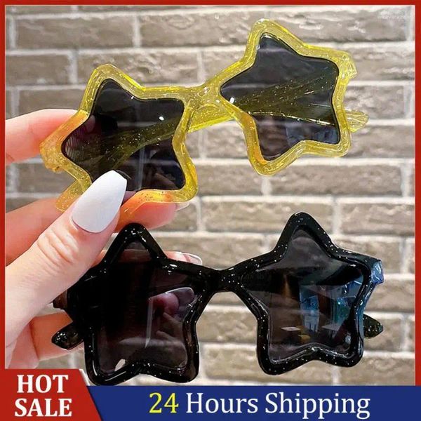 Óculos de sol meninos meninas crianças verão viagem tons pentagrama bonito decorativo óculos crianças ao ar livre proteção solar de sol gafas