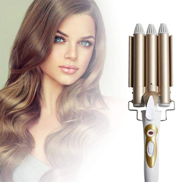 3 barril ferros de ondulação do cabelo 2022mm onda grande cachos pro curl ferro automatischer lockenstyler mit cabelo ferramenta estilo rápido heatin6338633