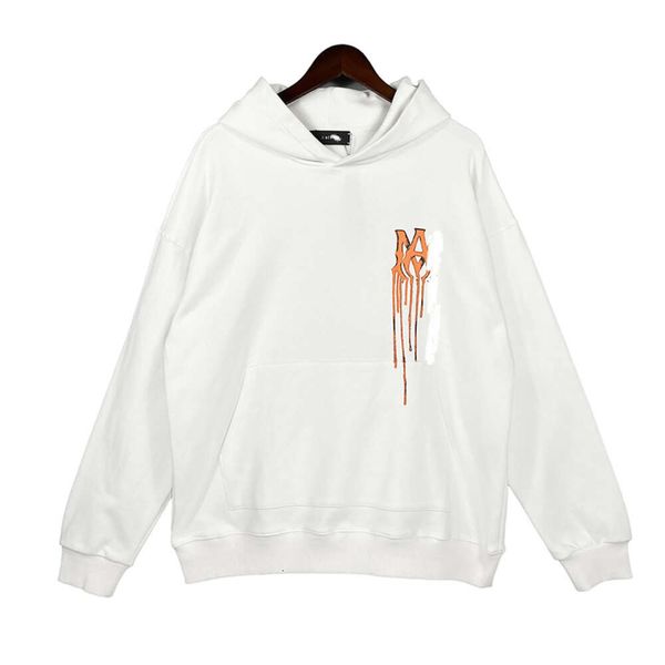 Um Miri Designer Hoodie Top Quality Moda de Luxo para Mulheres Homens Moletons Início Outono Tendência Com Capuz Personalizado Pintado à Mão Impressão Fluxo Pintura Loop Amantes