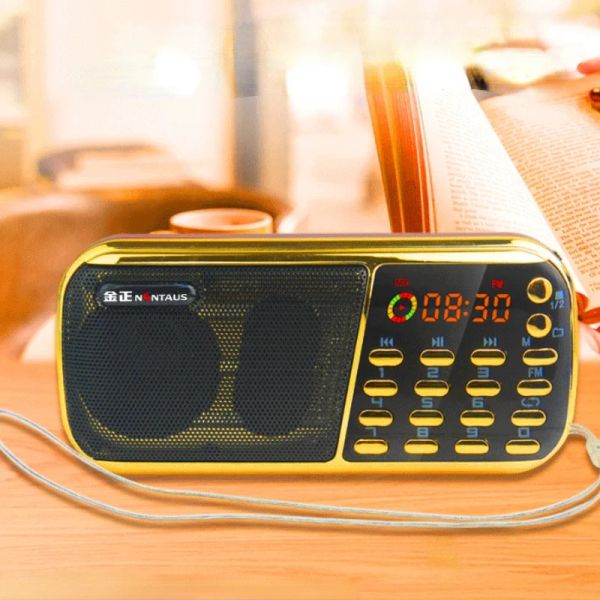 Radio portatile piccolo audio Old Man portatile radio Fm lettore formato Mp3 supporta doppia scheda TF disco U e mini radio audio esterna