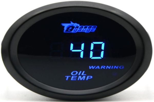 DRAGON GAUGE 2 Zoll 52 mm Öltemperaturanzeige, schwarze Farbe, digitale blaue LED 40150 C9431921