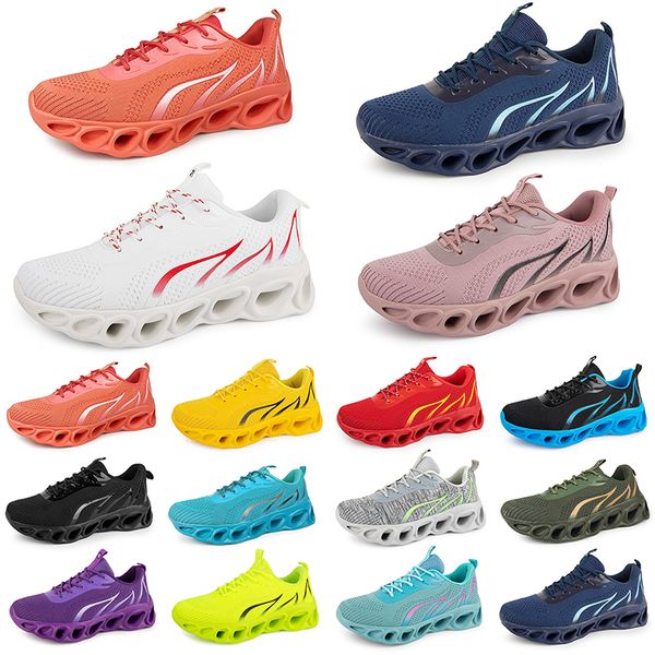 Uomo Donna Scarpe da corsa Fashion Trainer Triple Nero Bianco Rosso Giallo Verde Blu Pesca Verde acqua Viola Arancione Rosa chiaro Sneakers sportive traspiranti Trentaquattro GAI