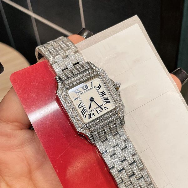 Relógio feminino diamante importado movimento de quartzo relógios 27mm 37mm à prova dwaterproof água moda design exclusivo 904l relógios de pulso de aço inoxidável