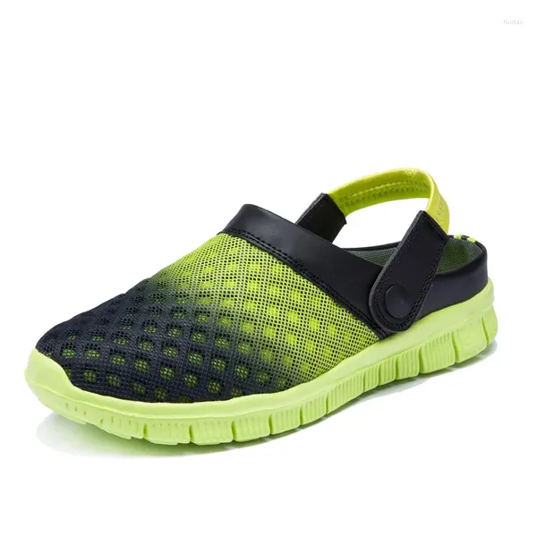 Sandali 2024 Uomo Donna Estate Mesh Traspirante Imbottito Infradito da spiaggia Scarpe Solido Piatto Bagno Pantofole da esterno per la casa