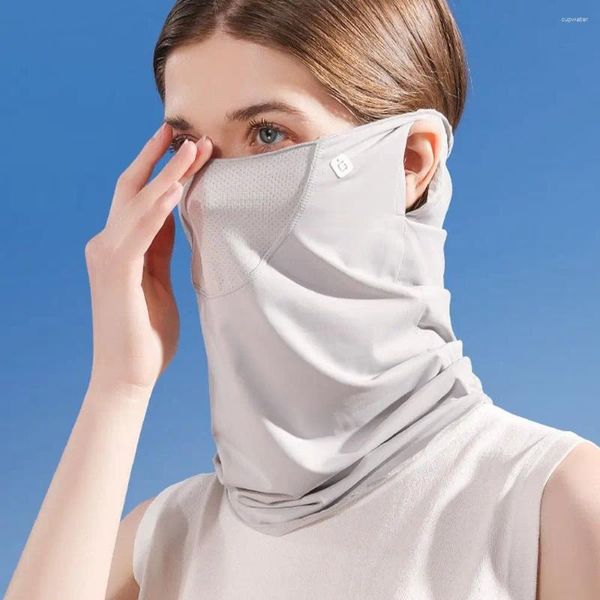 Schals Sonnenschutz Schleier Outdoor Gesicht Gini Maske Sonnenschutz Sommer Männer Angeln Womne Ausschnitt Seide