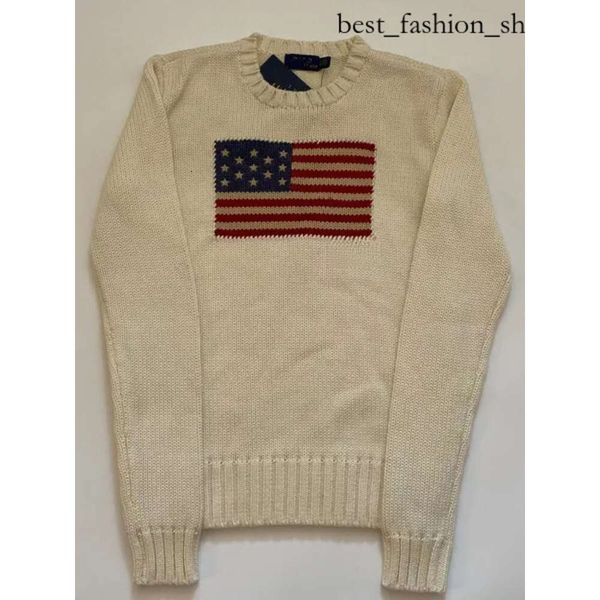 Bahar Promosyon Polos Örme Sweaters Erkek bayanlar ABD Amerikan Örme - Bayrak Üstü Lüks Rahat Pamuk Külot% 100 İplik Rl Bear Kadınlar 361