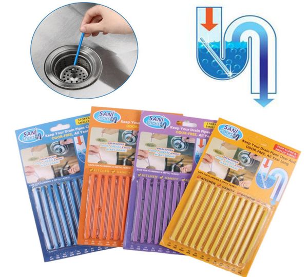 12PCS Sani Pipeline Küche Toilette Badewanne Dekontamination Stange Sticks Kanalisation Reinigung Deodorant Unparfümiert Housekeeping Organizat G5193851