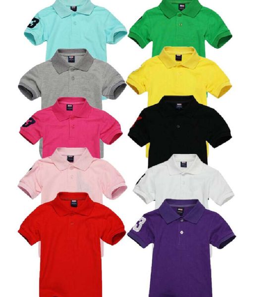 Meninos menina polo camisa verão crianças manga curta lapela designer t camisas roupas crianças bordado topos bebê infantil roupas 88