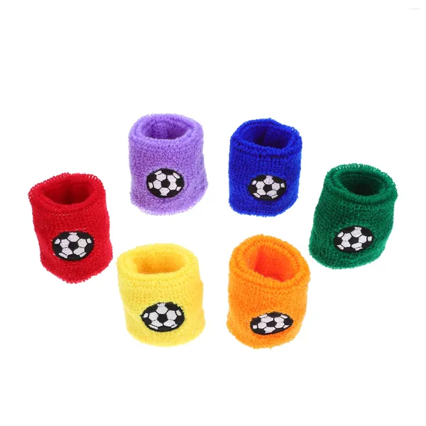 Ginocchiere 6 pezzi Polsini colorati Polsini per bambini Regali di pallacanestro Bomboniere Braccialetti sportivi in cashmere Bambino Il