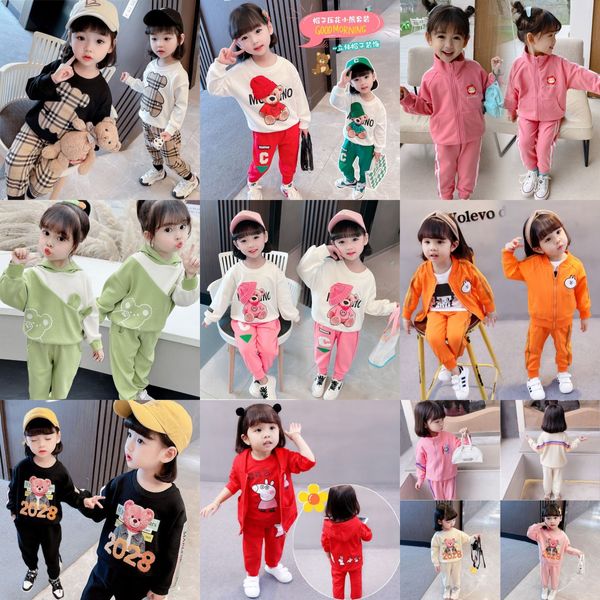 Детские повседневные осенне-весенние комплекты для девочек, комплект одежды для малышей, шорты для мальчиков, брюки с длинными рукавами и рисунком, размер 90-130 v803#