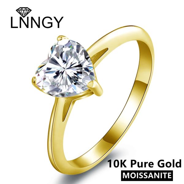 Ringe lnngy 2023 Trend 10k rein Gold Solitaire Ringe exquisit