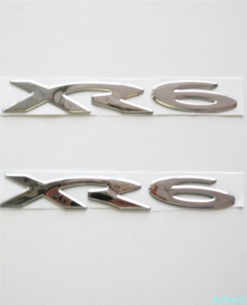 Слово XR6 Автомобиль ПВХ Хром 3D Буквы Багажник автомобиля Значок Эмблема Пользовательская именной табличке Наклейка Decal7125056