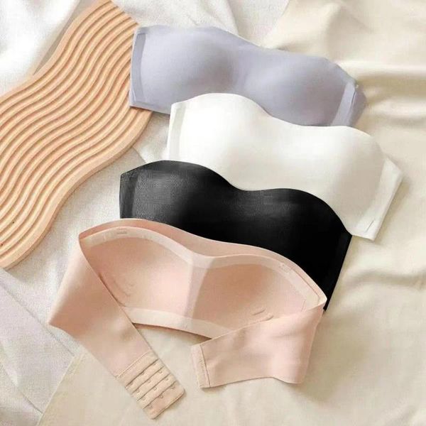 Sütyen Sütyen Strapless Push Slip Anti-Slip Tasarım Tüpü ile Kadınlar için Geri Kapatma Büyük Destek Konfor Stili Çelik Yüzük Yok