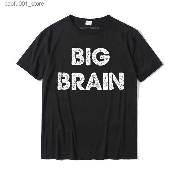 Herren T-Shirts Big Brain T-Shirt Personalisierte Tops Shirts für Männer Modisches Baumwoll-T-Shirt Verrückte Harajuku Weihnachtskleidung Ästhetisches T-Shirt Q240220