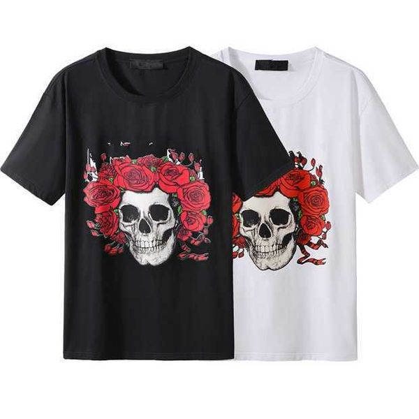 Mens Camisetas 23SS Verão Designer Mens Camisetas Homens Mulheres Carta Tees Preto Branco Casual Solto Slim Moda Rua Roupas Design High Street Tee Camisetas Boa Qualidade