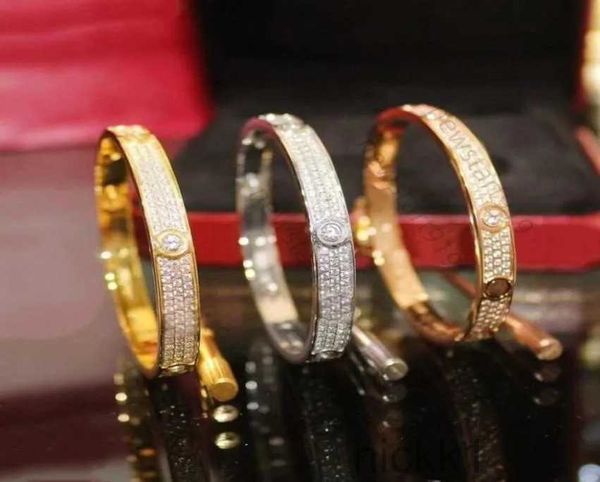 Designer jóias luxo cheio de diamante pulseira clássico moda homens e mulheres chave de fenda festa acessórios de casamento presentes de natal 0jwg