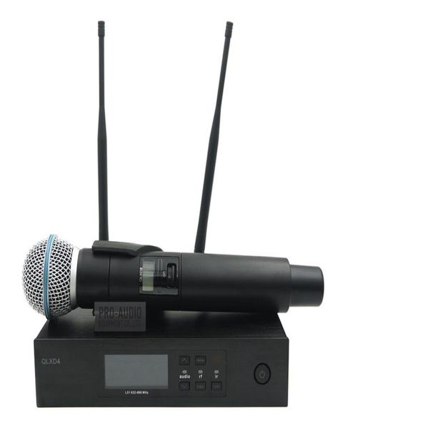 QLXD4 UHF Профессиональная беспроводная микрофонная система с ручным передатчиком BETA58A QLX для сцены, живого вокала, караоке, речи6971422