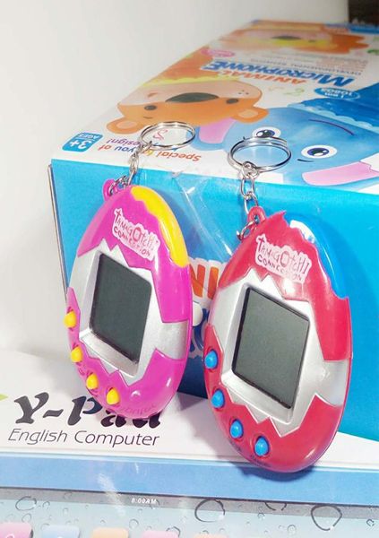 7 brinquedos infantis039s rede virtual animal de estimação Tamagotchi digital pet retro jogo ovo brinquedo chaveiro eletrônico pet adulto jogo L5385095237