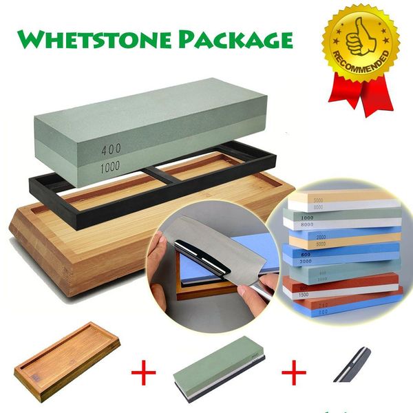 Sharpeners 240 8000 Grit Sharpening Pedra Água Whetstone Professional Faca Sharpener Sistema de Guia de Ângulo Fixo Moedor de Polimento Se Dhw5W