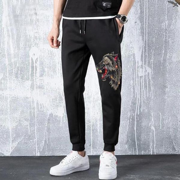 Calças masculinas BORUNKE Sweatpants Homens Drill Sportswear 2024 Masculino Casual 015