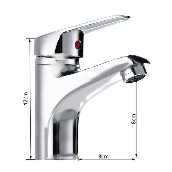 Torneiras de pia do banheiro Torneira da bacia do banheiro Cromo Cromo único Holdren oriful Mixer Mistured Mixer Tap Kitchen Toupes frios quentes com mangueira G1/2