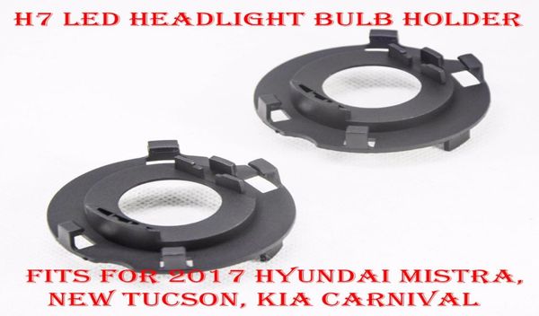 2PCS H7 LED Scheinwerfer Kit Lampen Lampen Halter Adapter Basis Retainer Buchse Für 2017 Hyundai Mistra Neue Tucson KIA Carnival Kia3778661