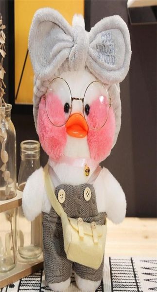 30 cm farcito Kawaii coreano Netred indossando ialuronico piccola bambola di anatra gialla Lalafanfan morbido peluche anatre regalo di compleanno 2203148789833