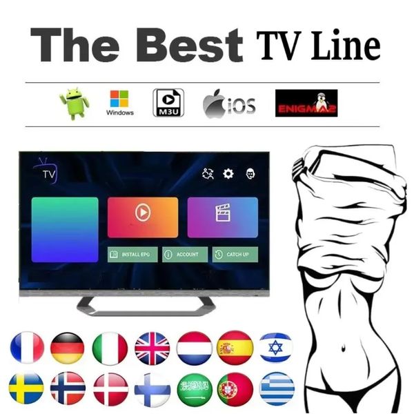 Die neuesten 2024 europäischen M3U Smart Home Theatre -Kabel unterstützen Android und iOS kostenlose Test Lieferung Spanien USA Großbritannien Frankreich TV XXX