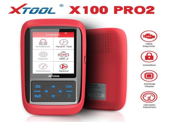 Xtool x100 pro2 obd2 programador chave automática ajuste de quilometragem x100pro ecu código de redefinição ler ferramentas do carro multilíngue update7238019