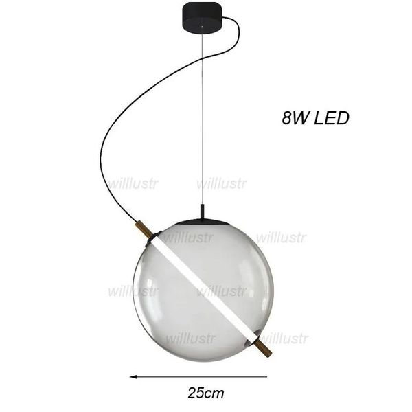 Lampade a sospensione SMAZIONE SFERA SFERA LAMPAGGIO DI PENDANTE LED TUBILE SOSPENSIONE LIMA LUGO DI LUGO CAFE EL BAR Creativo Creative Bamiling Classelier Dhzyt Dhzyt