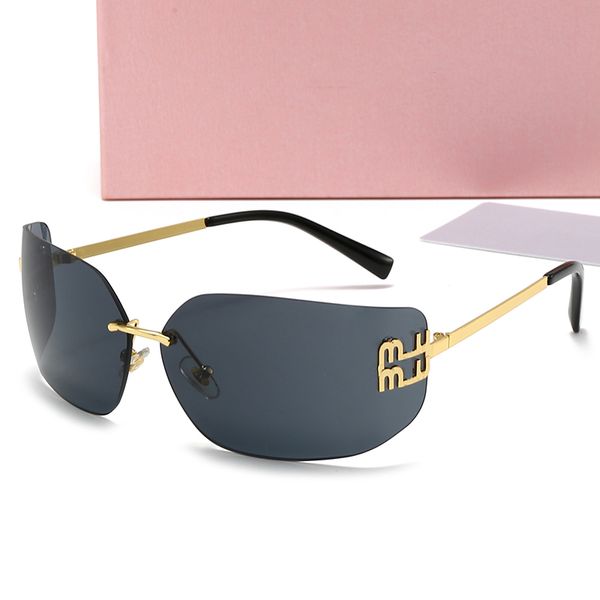 Fashion Womens Sunglasses Designer Curved Frameless Sunglass Women Men Sun glass Goggle Adumbral 7 Color Eyeglasses
