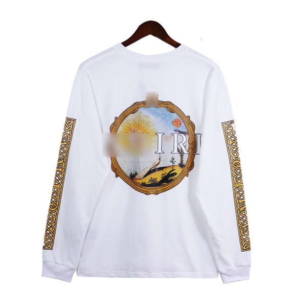 A Miri Designer-Hosen, hochwertige Luxus-Mode für Damen und Herren, Sweatshirts, Sommermarke, Sonnenblumen-Buchstabendruck, Straße, lockeres Unterhemd, Langarm-T-Shirt