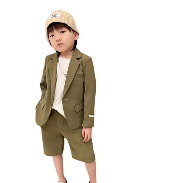 Abiti Primavera Estate Abiti per bambini Completi per ragazzi Ragazzi Casual Belli abiti da festa di nozze Costume per bambini Blazer Pantaloncini Set di abbigliamento